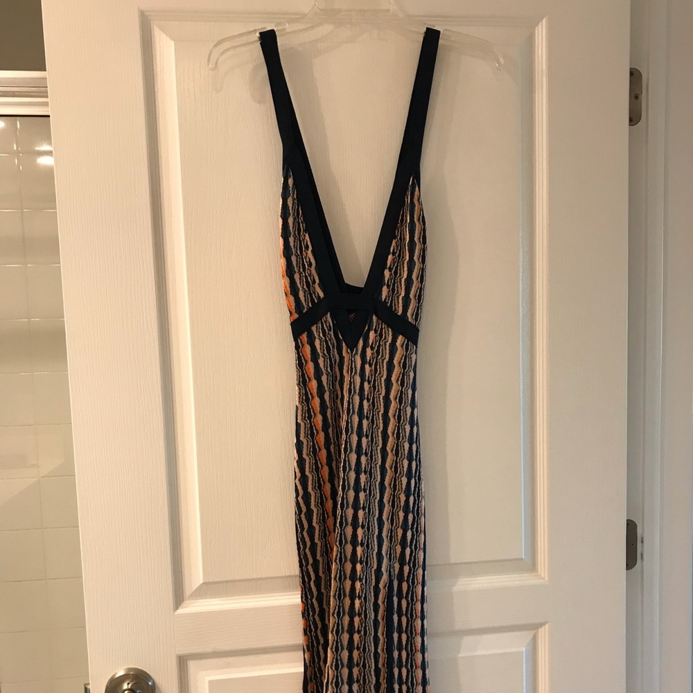 Deep v neck dress